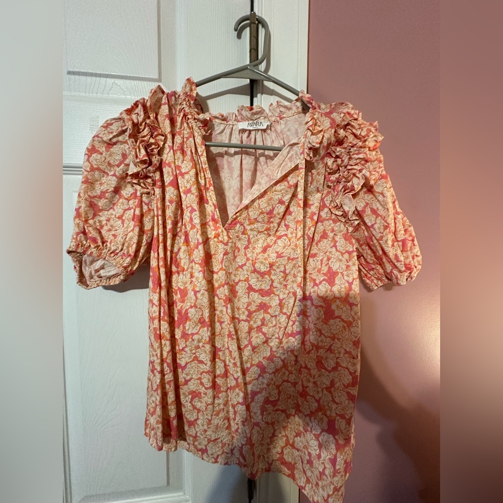 Elegant Floral Puff Sleeve Blouse